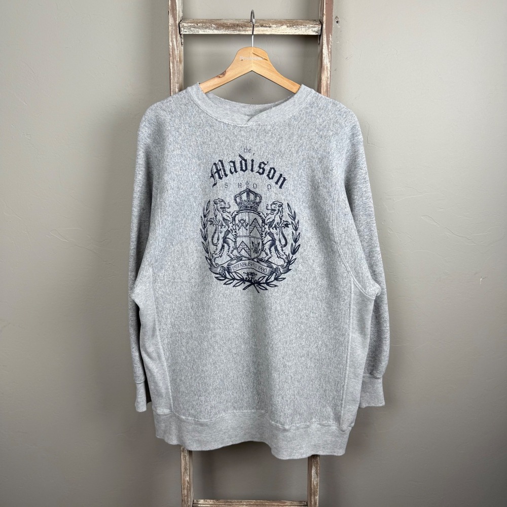 Vintage 90s Hanes Beefy‎ Reverse Weave Style Pullover Sweatshirt XL, USA